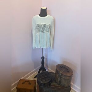 NAF NAF White Lace Detail Blouse